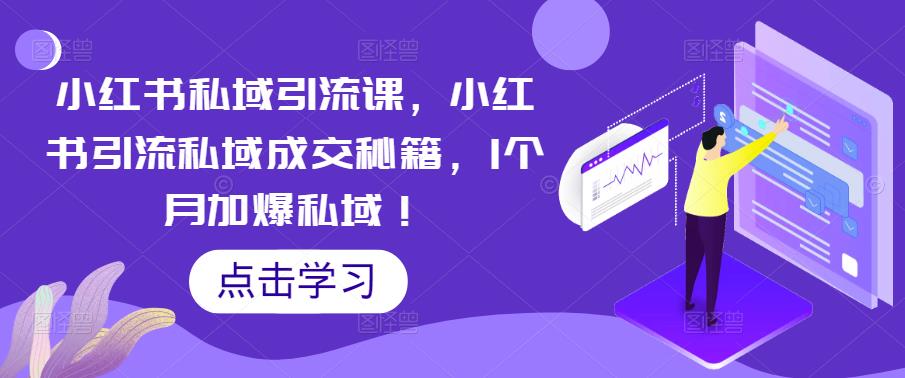 小红书私域引流课，小红书引流私域成交秘籍，1个月加爆私域！九峰网创-分享创业资讯-最新网络创业项目-分享最新赚钱项目九峰网创