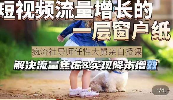 任性大舅·宠物行业短视频运营课(不讲废话)，短视频流量增长的一层窗户纸，解决流量焦虑&实现降本增效九峰网创-分享创业资讯-最新网络创业项目-分享最新赚钱项目九峰网创