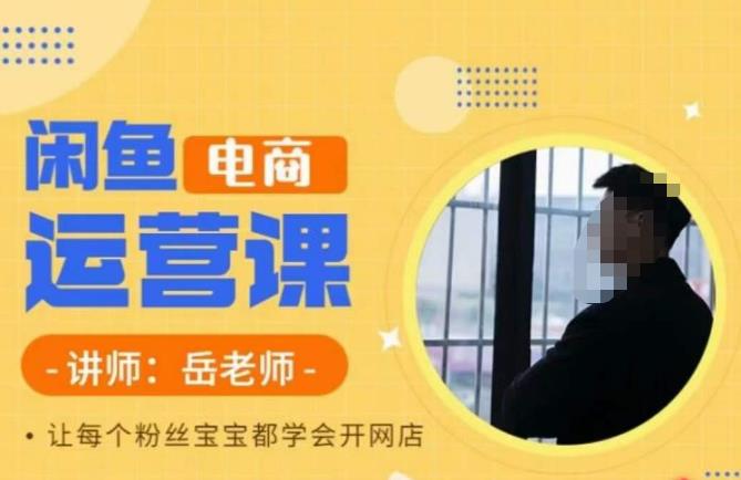 岳老师·闲鱼电商运营课，让每个粉丝宝宝都学会开网店九峰网创-分享创业资讯-最新网络创业项目-分享最新赚钱项目九峰网创