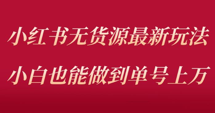 小红书无货源最新螺旋起号玩法，电商小白也能做到单号上万（价值3980元）九峰网创-分享创业资讯-最新网络创业项目-分享最新赚钱项目九峰网创