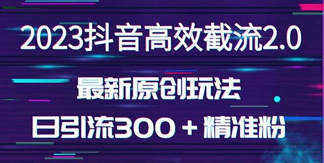 日引300＋创业粉，独家抖音高效截流2.0玩法（价值1280）九峰网创-分享创业资讯-最新网络创业项目-分享最新赚钱项目九峰网创