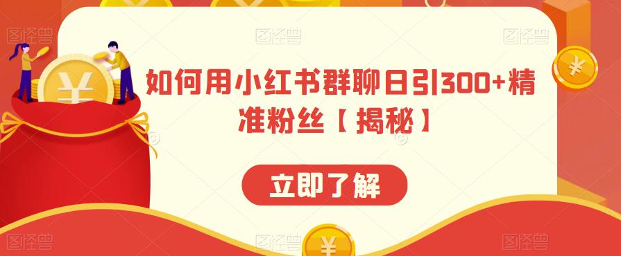 如何用小红书群聊日引300+精准粉丝【揭秘】九峰网创-分享创业资讯-最新网络创业项目-分享最新赚钱项目九峰网创