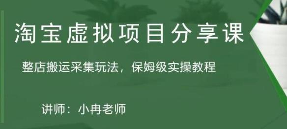 淘宝虚拟整店搬运采集玩法分享课：整店搬运采集玩法，保姆级实操教程九峰网创-分享创业资讯-最新网络创业项目-分享最新赚钱项目九峰网创