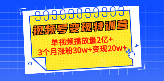 21天视频号变现特训营：单视频播放量2亿+3个月涨粉30w+变现20w+（第14期）九峰网创-分享创业资讯-最新网络创业项目-分享最新赚钱项目九峰网创