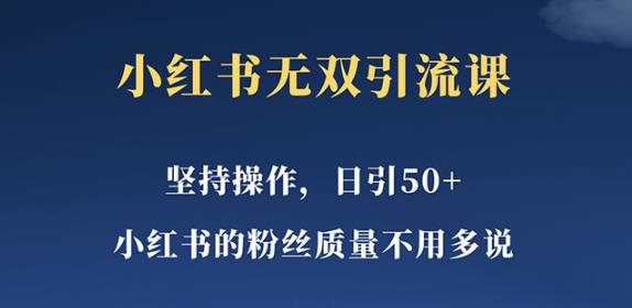 小红书无双课一天引50+女粉，不用做视频发视频，小白也很容易上手拿到结果【仅揭秘】九峰网创-分享创业资讯-最新网络创业项目-分享最新赚钱项目九峰网创