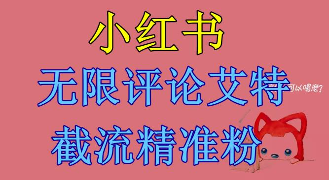 小红书无限评论艾特截流精准粉（软件+教程）九峰网创-分享创业资讯-最新网络创业项目-分享最新赚钱项目九峰网创