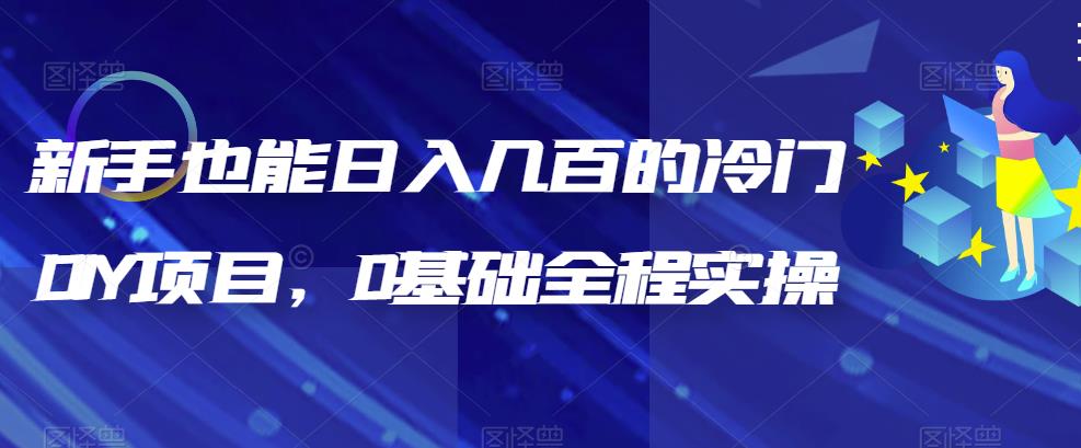 新手也能日入几百的冷门DIY项目，0基础全程实操【揭秘】九峰网创-分享创业资讯-最新网络创业项目-分享最新赚钱项目九峰网创