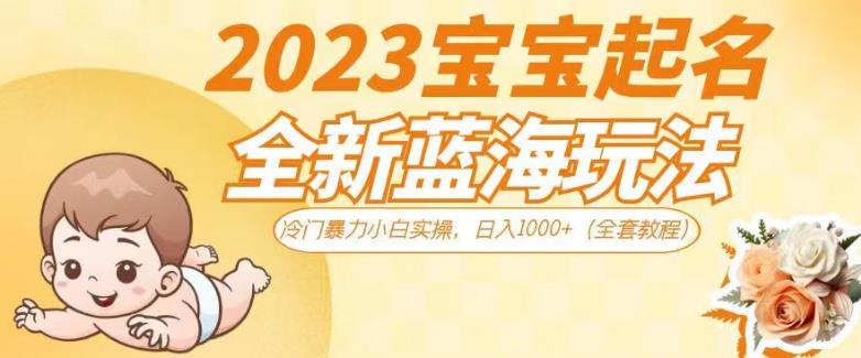 2023宝宝起名全新蓝海玩法，冷门暴力小白实操，日入1000+（全套教程）【揭秘】九峰网创-分享创业资讯-最新网络创业项目-分享最新赚钱项目九峰网创