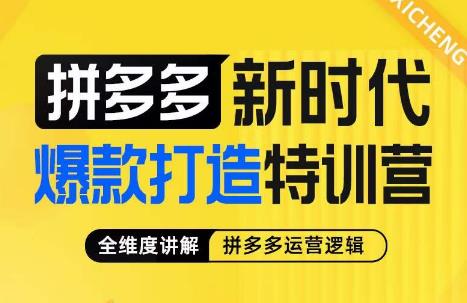玺承·拼多多新时代爆款打造特训营，全维度讲解拼多多运营逻辑九峰网创-分享创业资讯-最新网络创业项目-分享最新赚钱项目九峰网创