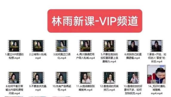 #原创                                                                                                 林雨新课VIP频道，玩赚私域/朋友圈/社群九峰网创-分享创业资讯-最新网络创业项目-分享最新赚钱项目九峰网创