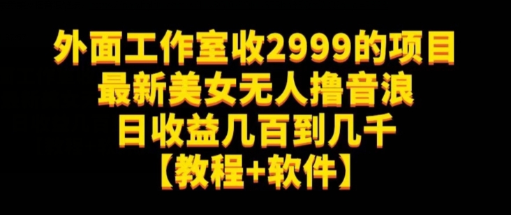 外面工作室收2999的项目最新美女无人撸音浪日收益几百到几千【教程+软件】（仅揭秘）九峰网创-分享创业资讯-最新网络创业项目-分享最新赚钱项目九峰网创