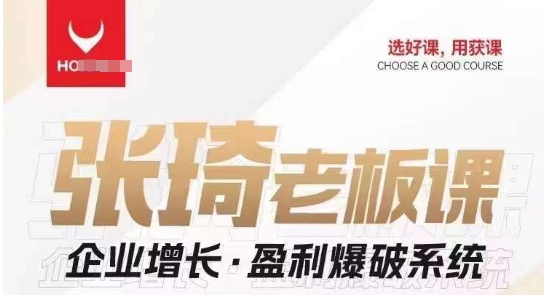 【组合课】张琦张琦老板企业增长·盈利爆破系统（直播专享）九峰网创-分享创业资讯-最新网络创业项目-分享最新赚钱项目九峰网创