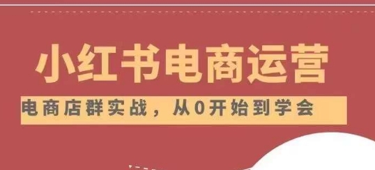 小红书店铺运营从小白到大神2.0，从入门到精通九峰网创-分享创业资讯-最新网络创业项目-分享最新赚钱项目九峰网创