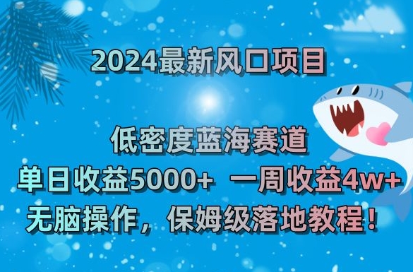 2024最新风口项目，低密度蓝海赛道，单日收益5000+，一周收益4w+！九峰网创-分享创业资讯-最新网络创业项目-分享最新赚钱项目九峰网创
