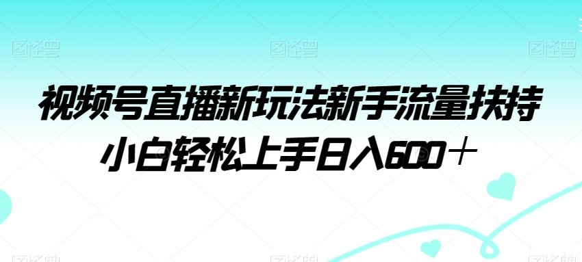 视频号直播新玩法新手流量扶持小白轻松上手日入600＋九峰网创-分享创业资讯-最新网络创业项目-分享最新赚钱项目九峰网创