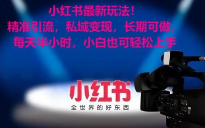 小红书最新玩法！精准引流，私域变现，长期可做，每天半小时，小白也可轻松上手九峰网创-分享创业资讯-最新网络创业项目-分享最新赚钱项目九峰网创