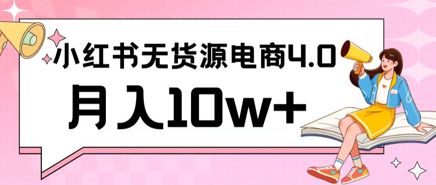小红书新电商实战，无货源实操从0到1月入10w+联合抖音放大收益九峰网创-分享创业资讯-最新网络创业项目-分享最新赚钱项目九峰网创
