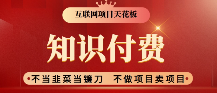 2024互联网项目天花板，新手小白也可以通过知识付费月入10W，实现财富自由九峰网创-分享创业资讯-最新网络创业项目-分享最新赚钱项目九峰网创