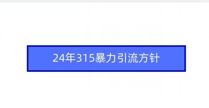 24年315暴力引流方针九峰网创-分享创业资讯-最新网络创业项目-分享最新赚钱项目九峰网创
