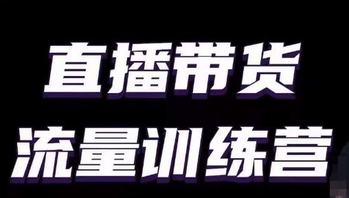 直播带货流量训练营，小白主播必学直播课九峰网创-分享创业资讯-最新网络创业项目-分享最新赚钱项目九峰网创