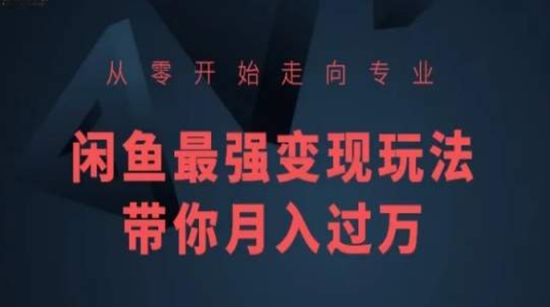 从零开始走向专业，闲鱼最强变现玩法带你月入过万九峰网创-分享创业资讯-最新网络创业项目-分享最新赚钱项目九峰网创