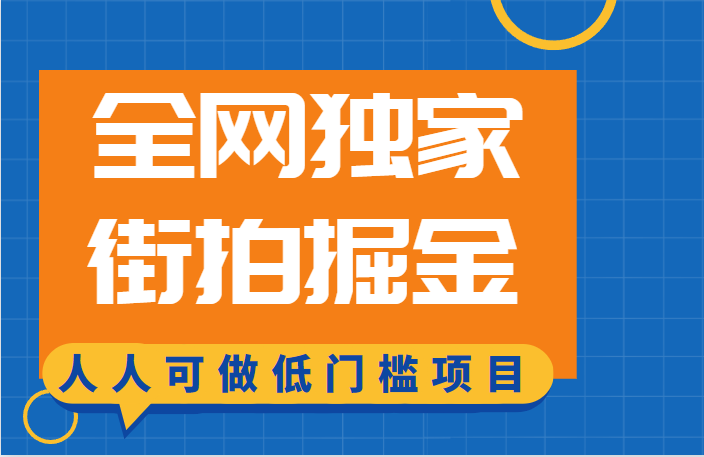 全网独家一街拍掘金，低门槛人人可做的赚钱项目九峰网创-分享创业资讯-最新网络创业项目-分享最新赚钱项目九峰网创