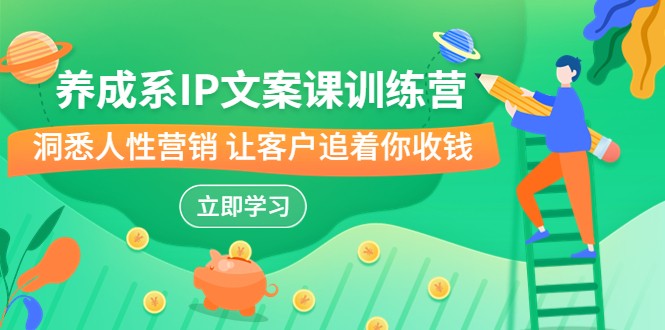 养成系-IP文案课训练营，文案心法的天花板 洞悉人性营销 让客户追着你收钱九峰网创-分享创业资讯-最新网络创业项目-分享最新赚钱项目九峰网创