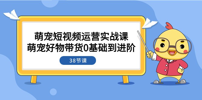 萌宠·短视频运营实战课：萌宠好物带货0基础到进阶（38节课）九峰网创-分享创业资讯-最新网络创业项目-分享最新赚钱项目九峰网创