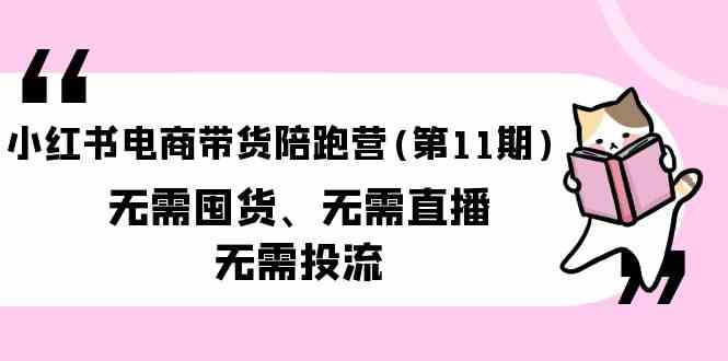 小红书电商带货陪跑营(第11期)无需囤货、无需直播、无需投流九峰网创-分享创业资讯-最新网络创业项目-分享最新赚钱项目九峰网创