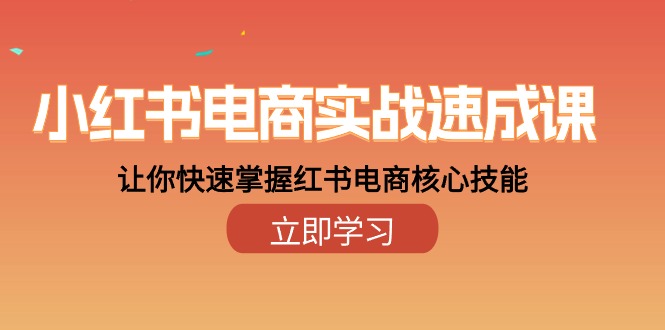 小红书电商实战速成课，让你快速掌握红书电商核心技能（28课）九峰网创-分享创业资讯-最新网络创业项目-分享最新赚钱项目九峰网创