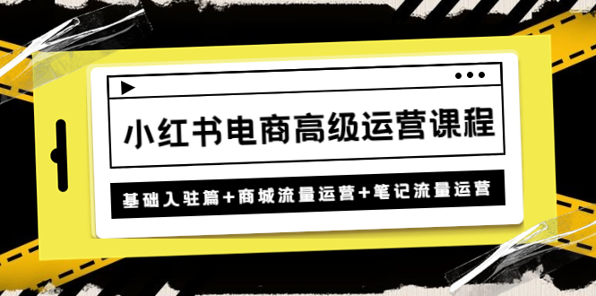 （4638期）小红书电商高级运营课程：基础入驻篇+商城流量运营+笔记流量运营九峰网创-分享创业资讯-最新网络创业项目-分享最新赚钱项目九峰网创