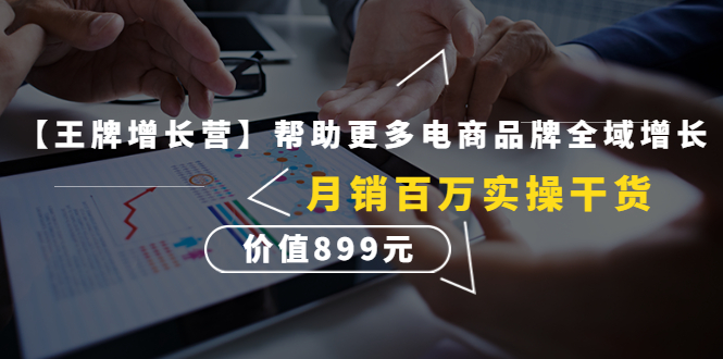 （4264期）【王牌增长营】帮助更多电商品牌全域增长，月销百万实操干货，价值899元九峰网创-分享创业资讯-最新网络创业项目-分享最新赚钱项目九峰网创