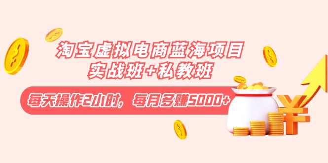 （4056期）淘宝虚拟电商蓝海项目实战班+私教班：每天操作2小时，每月多赚5000+九峰网创-分享创业资讯-最新网络创业项目-分享最新赚钱项目九峰网创