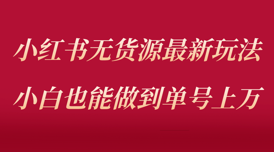 （5646期）小红书无货源最新螺旋起号玩法，电商小白也能做到单号上万（收费3980）九峰网创-分享创业资讯-最新网络创业项目-分享最新赚钱项目九峰网创