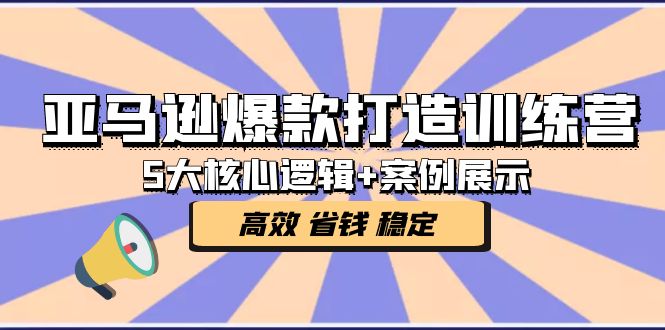 （5107期）亚马逊爆款打造训练营：5大核心逻辑+案例展示 打造爆款链接 高效 省钱 稳定九峰网创-分享创业资讯-最新网络创业项目-分享最新赚钱项目九峰网创