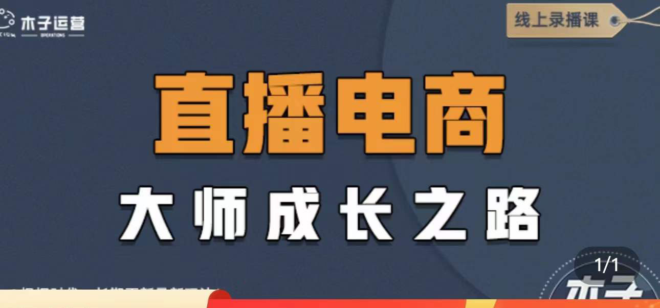 （4200期）直播电商高手成长之路：教你成为直播电商大师，玩转四大板块（25节）九峰网创-分享创业资讯-最新网络创业项目-分享最新赚钱项目九峰网创