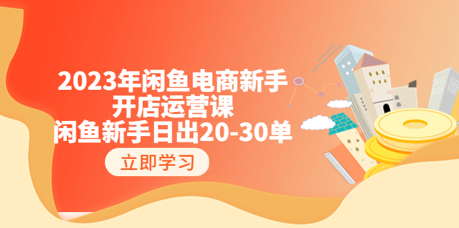 （6470期）2023年闲鱼电商新手开店运营课：闲鱼新手日出20-30单（18节-实战干货）九峰网创-分享创业资讯-最新网络创业项目-分享最新赚钱项目九峰网创