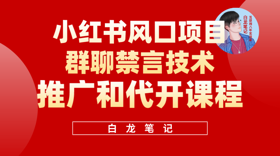 （5973期）小红书风口项目日入300+，小红书群聊禁言技术代开项目，适合新手操作九峰网创-分享创业资讯-最新网络创业项目-分享最新赚钱项目九峰网创