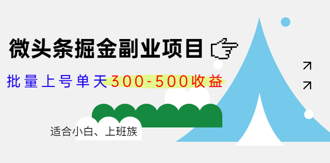 （4081期）微头条掘金副业项目第4期：批量上号单天300-500收益，适合小白、上班族九峰网创-分享创业资讯-最新网络创业项目-分享最新赚钱项目九峰网创