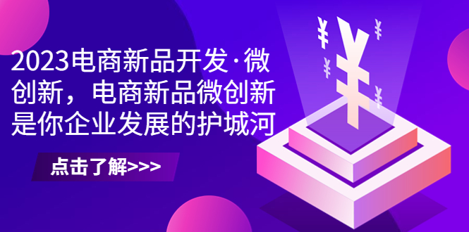 （6759期）2023电商新品开发·微创新，电商新品微创新是你企业发展的护城河九峰网创-分享创业资讯-最新网络创业项目-分享最新赚钱项目九峰网创
