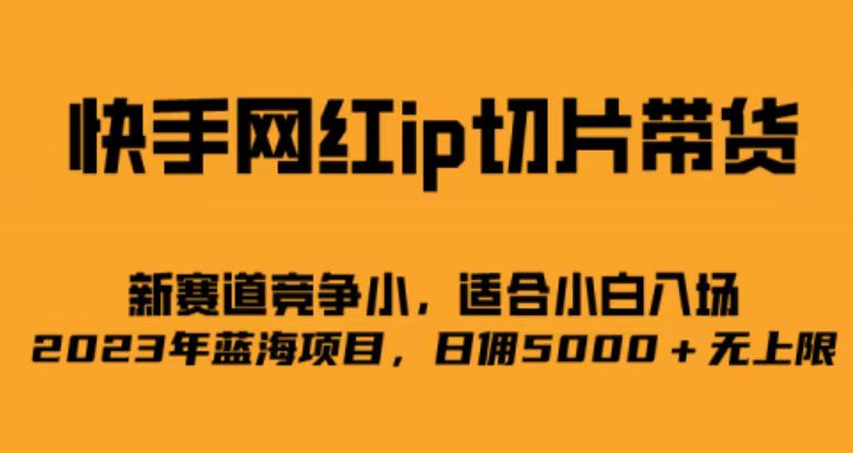 （6832期）快手网红ip切片新赛道，竞争小事，适合小白  2023蓝海项目九峰网创-分享创业资讯-最新网络创业项目-分享最新赚钱项目九峰网创