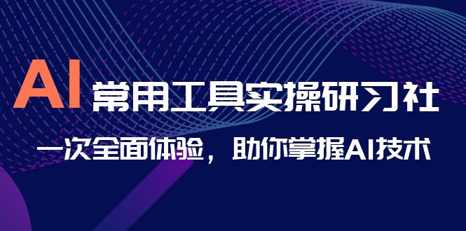 （6882期）AI-常用工具实操研习社，一次全面体验，助你掌握AI技术九峰网创-分享创业资讯-最新网络创业项目-分享最新赚钱项目九峰网创
