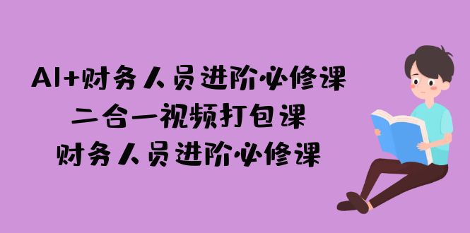 （7093期）AI + 财务人员进阶必修课二合一视频打包课，财务人员进阶必修课九峰网创-分享创业资讯-最新网络创业项目-分享最新赚钱项目九峰网创
