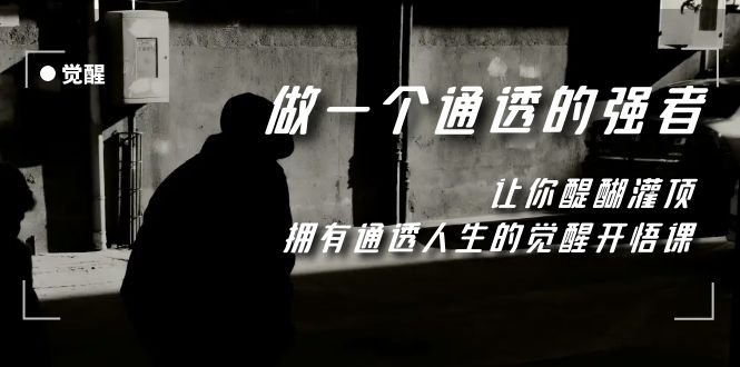 （7696期）觉醒-做一个通透强者，让你醍醐灌顶，拥有通透人生，掌握强大的秘密九峰网创-分享创业资讯-最新网络创业项目-分享最新赚钱项目九峰网创