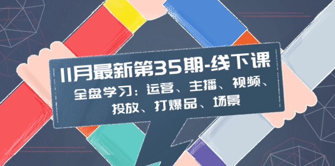 （8314期）11月最新-35期-线下课：全盘学习：运营、主播、视频、投放、打爆品、场景九峰网创-分享创业资讯-最新网络创业项目-分享最新赚钱项目九峰网创