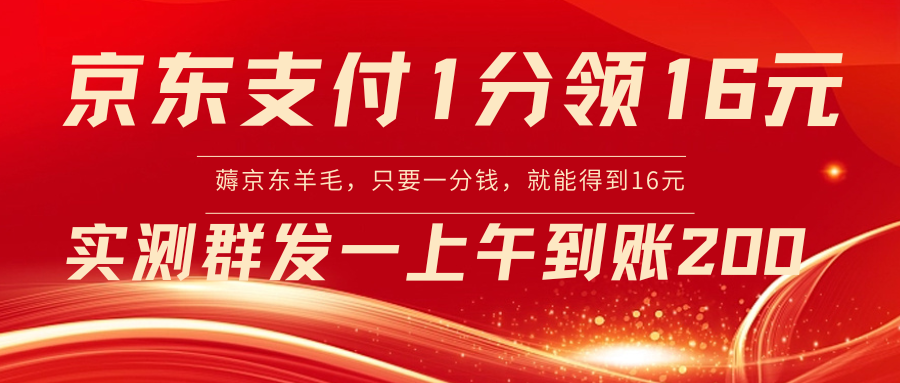 （8678期）京东支付1分得16元实操到账200九峰网创-分享创业资讯-最新网络创业项目-分享最新赚钱项目九峰网创
