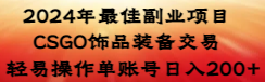（8941期）2024年最佳副业项目 CSGO饰品装备交易 轻易操作单账号日入200+九峰网创-分享创业资讯-最新网络创业项目-分享最新赚钱项目九峰网创