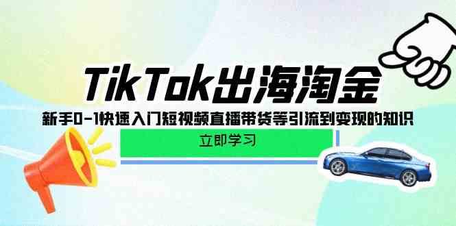 （10035期）TikTok-出海淘金，新手0-1快速入门短视频直播带货等引流到变现的知识九峰网创-分享创业资讯-最新网络创业项目-分享最新赚钱项目九峰网创