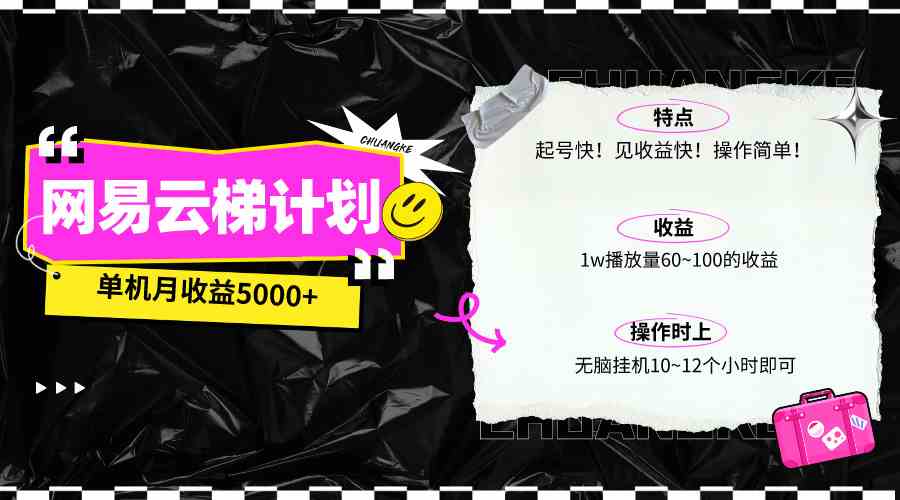 （10063期）最新网易云梯计划网页版，单机月收益5000+！可放大操作九峰网创-分享创业资讯-最新网络创业项目-分享最新赚钱项目九峰网创