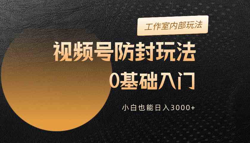 （10107期）2024视频号升级防封玩法，零基础入门，小白也能日入3000+九峰网创-分享创业资讯-最新网络创业项目-分享最新赚钱项目九峰网创